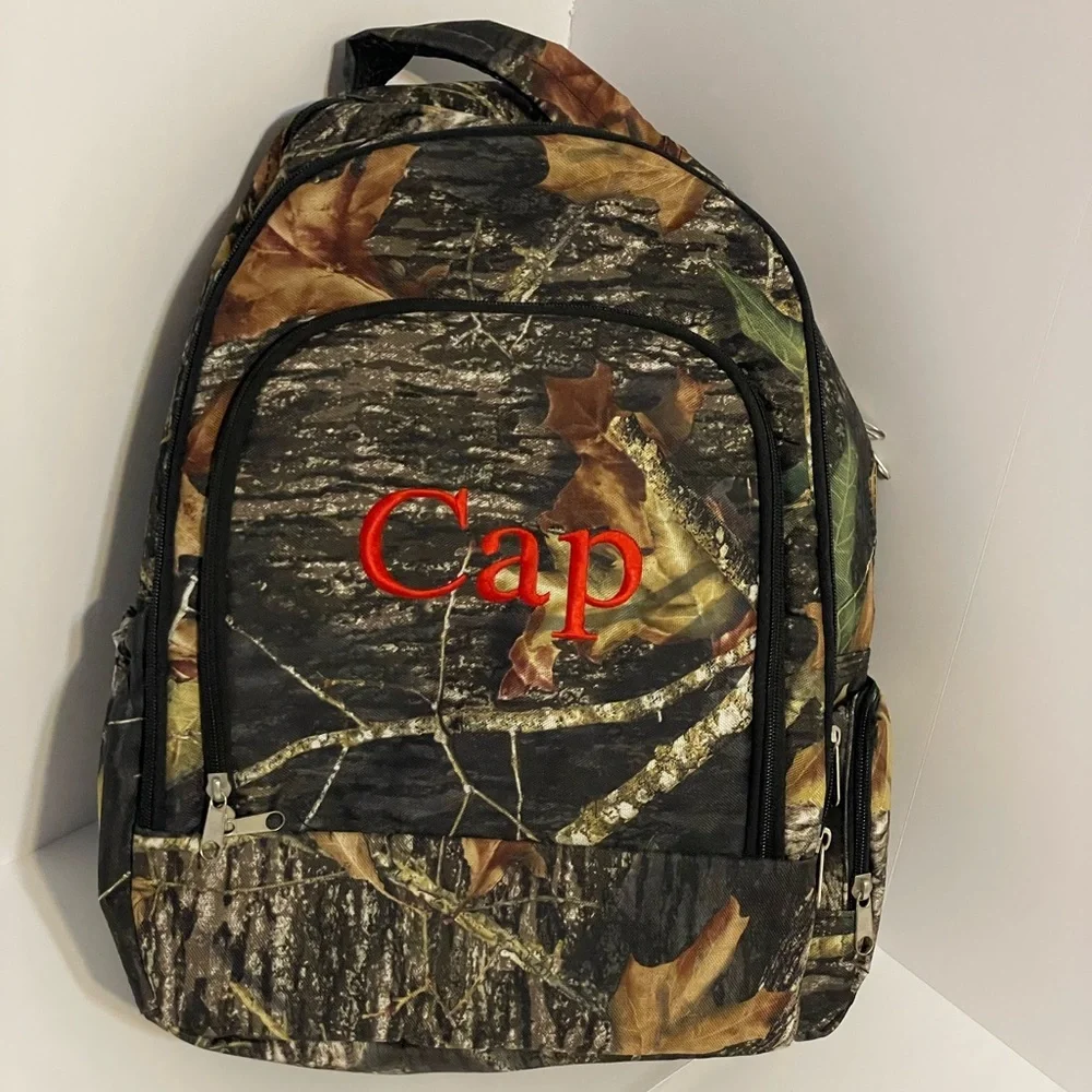 Camouflage Unisex Backpack hunting school Size 18”x 14”x5”